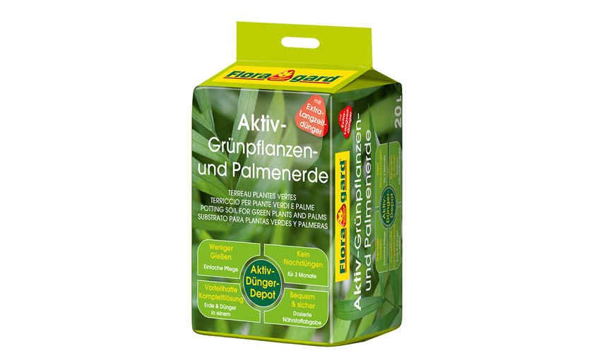 Floragard Active potting soil for green plants and palms