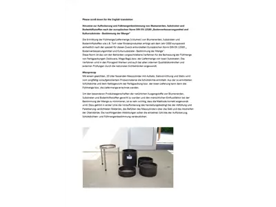 Notes on determining the filling quantity of potting soils
