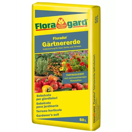 Substrato para Jardineros y Horticultores Floradur® de Floragard con bajo contenido en turba