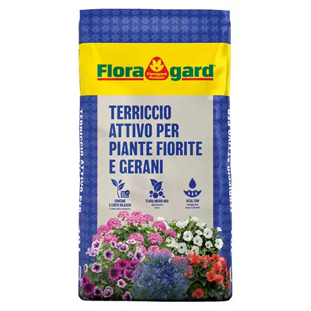 Floragard Terriccio Attivo per Piante Fiorite e Gerani