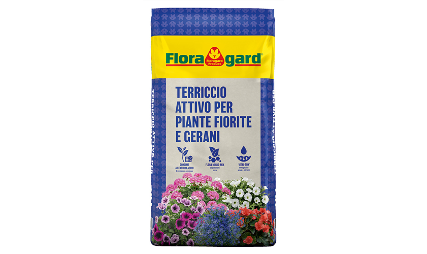 Floragard Terriccio Attivo per Piante Fiorite e Gerani