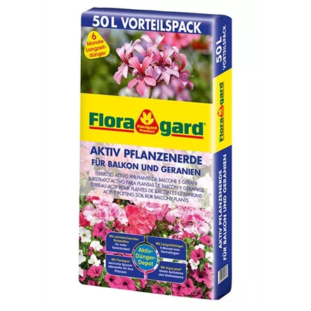 Floragard Substrato Activo para plantas de balcón y geranios