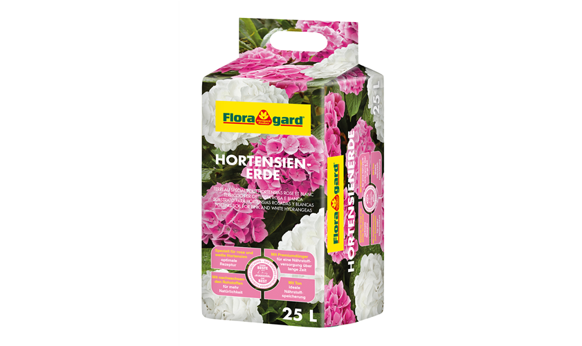 Floragard Hortensienerde rosa & weiß